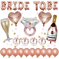 Cojoy Globos para despedida de soltera- 1 pcs Globos con letras de BRIDE TO BE- 14 pcs Globos de látex- 5 pcs globos de…